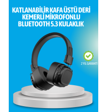 Deep Bass Destekli Kablosuz Katlanabilir Kulak Üstü Kulaklık