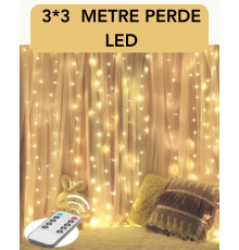 3x3 Metre Perde LED Işık – Parti ve Bahçe Dekorasyonu