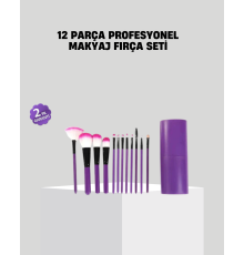 12’li Profesyonel Makyaj Fırça Seti Ultra Yumuşak Sentetik Kıllı