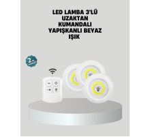 Uzaktan Kumandalı 3’lü Ayarlanabilir Spot LED Işık Seti