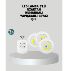 Uzaktan Kumandalı 3’lü Ayarlanabilir Spot LED Işık Seti