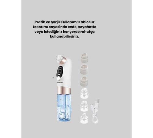 Evde Kolay Kullanım İçin Şarjlı Siyah Nokta Temizleme Aleti