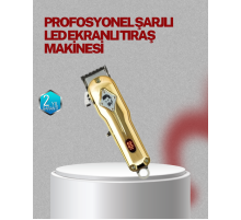Type-C Şarjlı LCD Ekranlı Profesyonel Saç Sakal Tıraş Makinesi