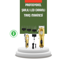 Güçlü Motorlu LCD Ekranlı Şarjlı Tıraş ve Şekillendirme Makinesi