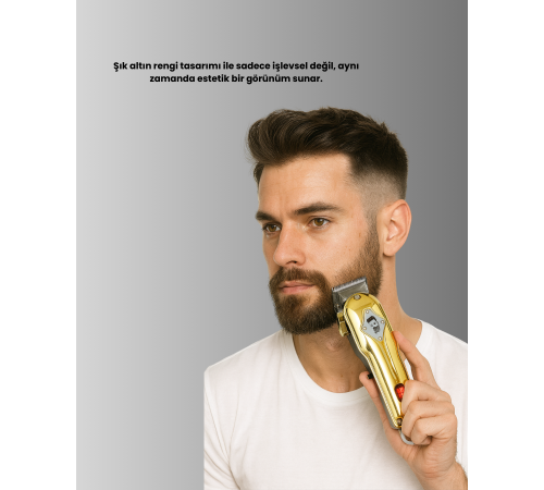 Type-C Şarjlı LCD Ekranlı Profesyonel Saç Sakal Tıraş Makinesi