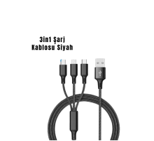 3’ü 1 Arada Hızlı Şarj Kablosu