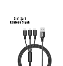 3’ü 1 Arada Hızlı Şarj Kablosu