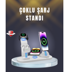 iPhone, AirPods ve Akıllı Saat Uyumlu Çoklu Şarj Cihazı