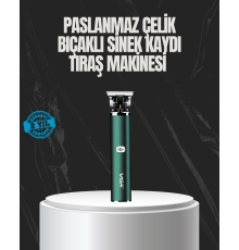 Paslanmaz Çelik Başlıklı Su Geçirmez Şarjlı Saç Kesme Makinesi