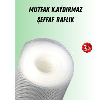 Şeffaf mutfak raflığı ve çekmece kaplaması kaydırmaz pvc