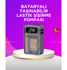 Mini Boy Elektrikli Şarjlı Yüksek Basınçlı Lastik Şişirme Pompası