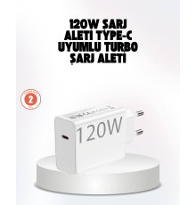 120W Güçlü Hızlı Şarj Adaptörü ve Type-C Kablo Seti – Güvenli Şarj Teknolojisi
