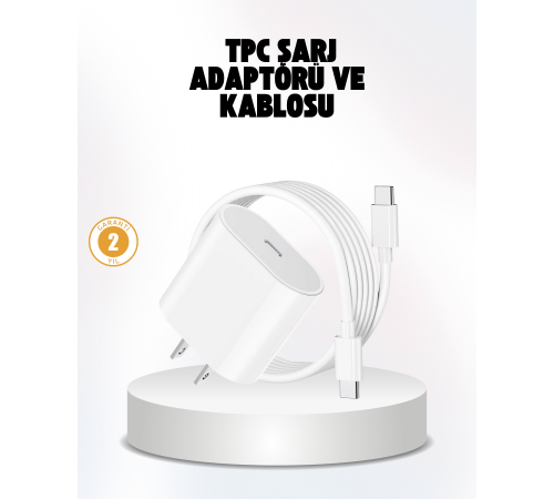 iPhone ve iPad Uyumlu 20W Güvenli USB-C Hızlı Şarj Adaptörü