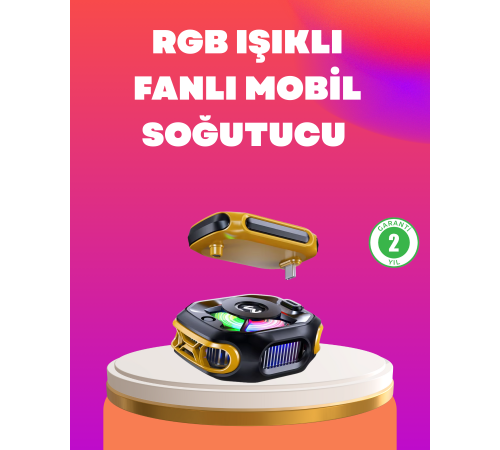 Type-C Girişli AI Modlu Yüksek Performanslı Telefon Soğutucu