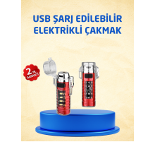 Tip C Şarjlı Dijital Ekranlı Çakmak ve El Feneri