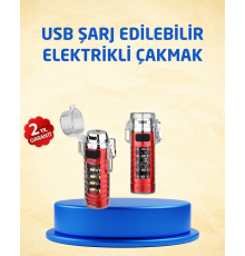 Tip C Şarjlı Dijital Ekranlı Çakmak ve El Feneri
