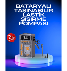 6000mAh Bataryalı LED Ekranlı Akıllı Hava Kompresörü