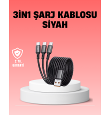 Çoklu USB Şarj Kablosu – 1,2m Hızlı Şarj, 3A Güçlü Akım