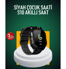 S10 Siyah Çocuk Takip Saati Güvenli Alan Uyarısı ve Sesli Mesaj