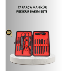 Şık Kutu Tasarımlı 17 Parça Manikür Pedikür Seti Dayanıklı ve Hijyenik