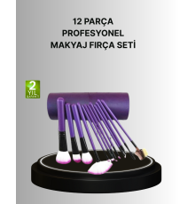 12’li Makyaj Fırça Seti Fondöten Allık Far Karıştırma İçin Tam Uyumlu