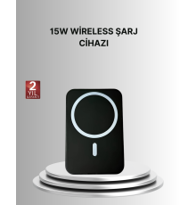 360° Döner Başlıklı MagSafe Araç Telefon Tutucu 15W Güvenli Kablosuz Şarj