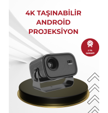 WiFi 6 ve Bluetooth 5 Bağlantılı Taşınabilir Projeksiyon Makinesi
