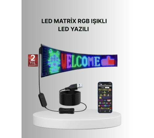 Gece Kullanıma Uygun 16x64 Pixel RGB LED Panel Estetik Atmosfer Işığı Gece Kullanıma Uygun 16x64 Pixel RGB LED Panel Estetik Atmosfer Işığı