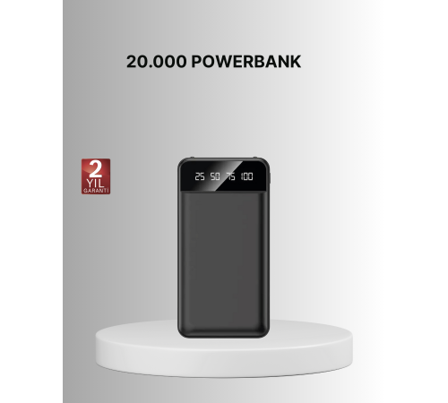 Taşınabilir 20.000 mAh Hızlı Şarj Powerbank 4 Çıkışlı