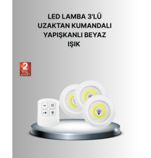 Dekoratif ve Pratik 3’lü Kumandalı Spot LED Aydınlatma