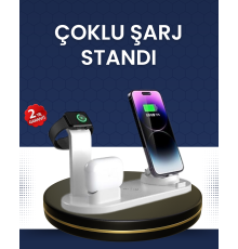 Modern Tasarımlı Çok Fonksiyonlu Kablosuz Şarj Standı