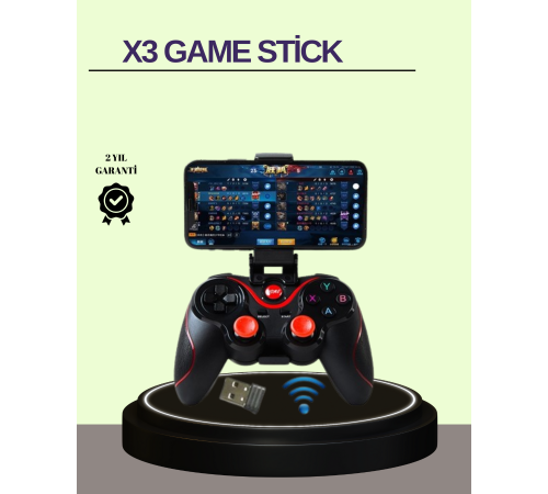 Çift Analog Joystick ve 14 Tuşlu Bluetooth Oyun Kumandası Çift Analog Joystick ve 14 Tuşlu Bluetooth Oyun Kumandası