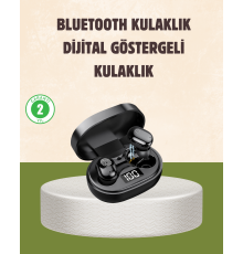 LED Ekranlı Şarjlı Kablosuz Kulak İçi Kulaklık