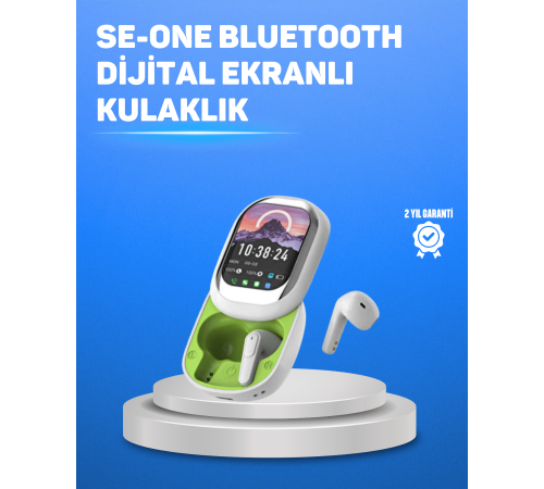 Şık Tasarımlı Siyah Beyaz Kablosuz Kulaklık Çoklu Dil Destekli
