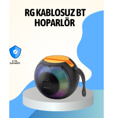 RGB Led Işıklı Güçlü Baslı Kablosuz Hoparlör