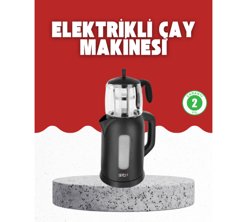 Sıcak Tutma Özellikli 2’si 1 Arada Çay Makinesi ve Su Isıtıcı