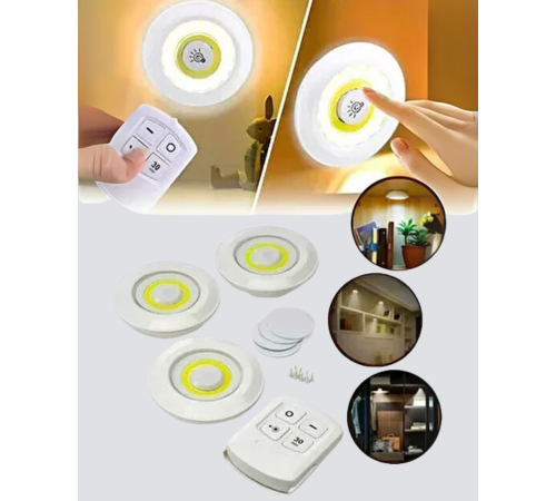 Dekoratif ve Pratik 3’lü Kumandalı Spot LED Aydınlatma Dekoratif ve Pratik 3’lü Kumandalı Spot LED Aydınlatma