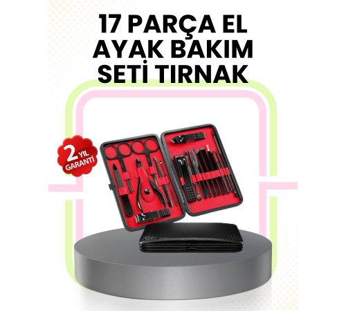 Kompakt ve Şık Tasarımlı 17 Parça Bakım Seti