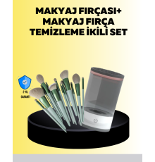 Hijyenik Makyaj İçin 13’lü Fırça Seti ve Elektrikli Temizleyici