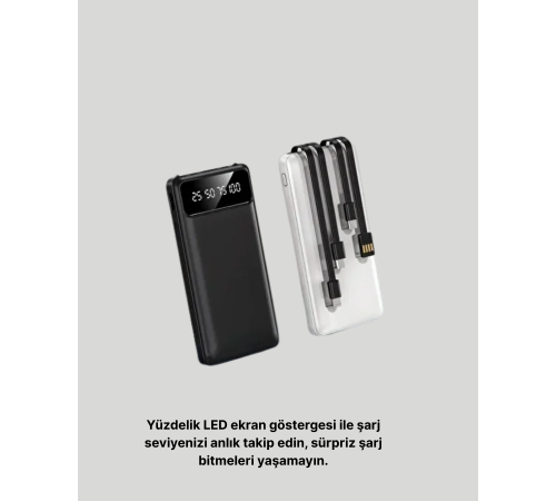 Çoklu Güvenlik Korumalı 20.000 mAh Powerbank Fener Özellikli