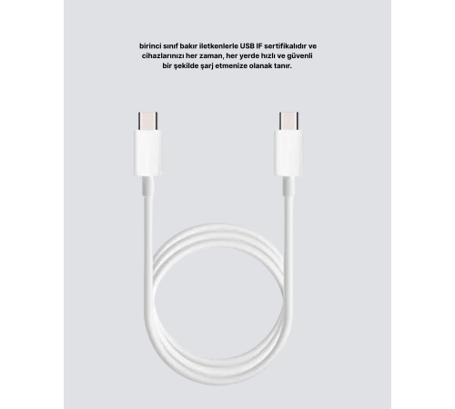 Dayanıklı Dış Kaplamalı 30W 5.0A Type-C Hızlı Şarj ve Data Kablosu