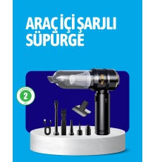 HEPA Filtreli Sessiz Çalışan Kablosuz Şarjlı Mini Süpürge