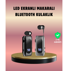 Dijital Göstergeli Bluetooth Kulaklık – Klipsli ve Şık Tasarım