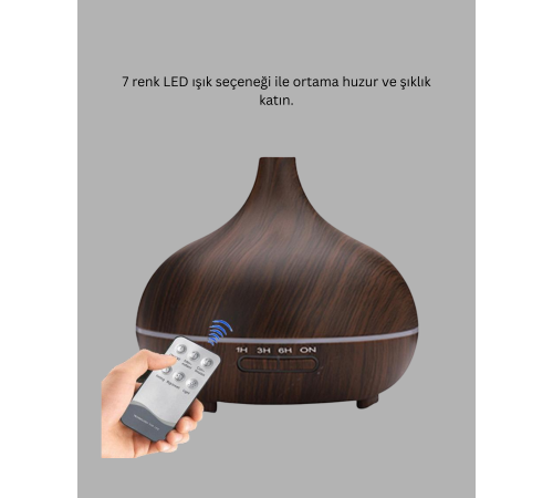 550ML Ultrasonik Hava Nemlendirici ve Aromaterapi Difüzörü