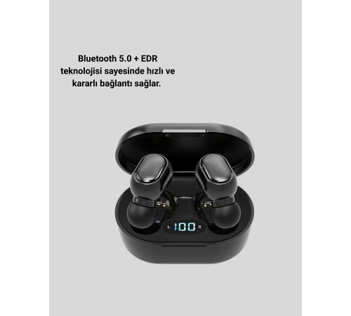 iOS ve Android Uyumlu Bluetooth 5.0 Kulaklık iOS ve Android Uyumlu Bluetooth 5.0 Kulaklık