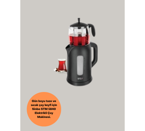 0,9 L Cam Demlik ve 1,7 L Su Haznesi ile Çay Keyfi 0,9 L Cam Demlik ve 1,7 L Su Haznesi ile Çay Keyfi