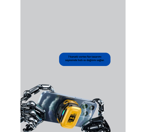 Type-C Girişli AI Modlu Yüksek Performanslı Telefon Soğutucu