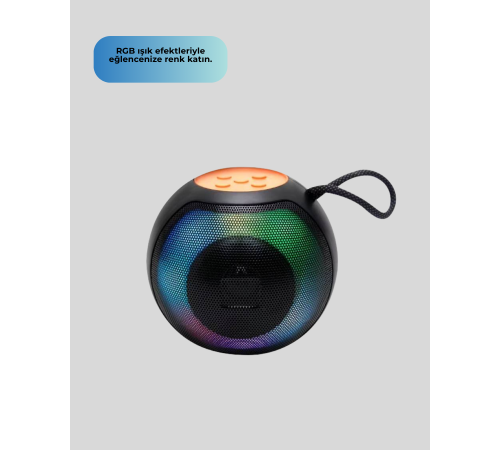 RGB Led Işıklı Güçlü Baslı Kablosuz Hoparlör RGB Led Işıklı Güçlü Baslı Kablosuz Hoparlör