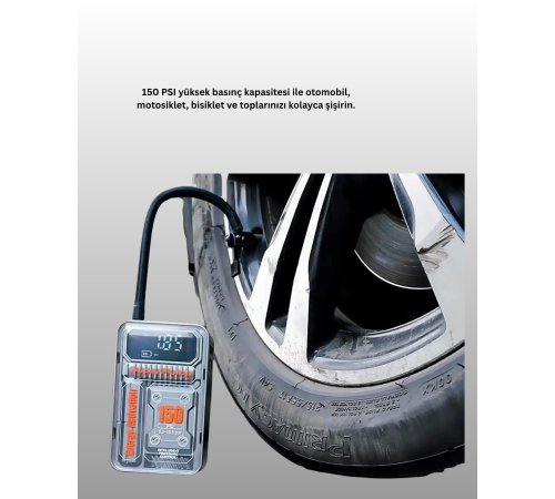 Mini Boy Elektrikli Şarjlı Yüksek Basınçlı Lastik Şişirme Pompası Mini Boy Elektrikli Şarjlı Yüksek Basınçlı Lastik Şişirme Pompası