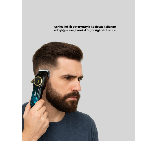 USB Type-C Şarjlı Kablosuz/Kablolu Erkek Tıraş Makinesi